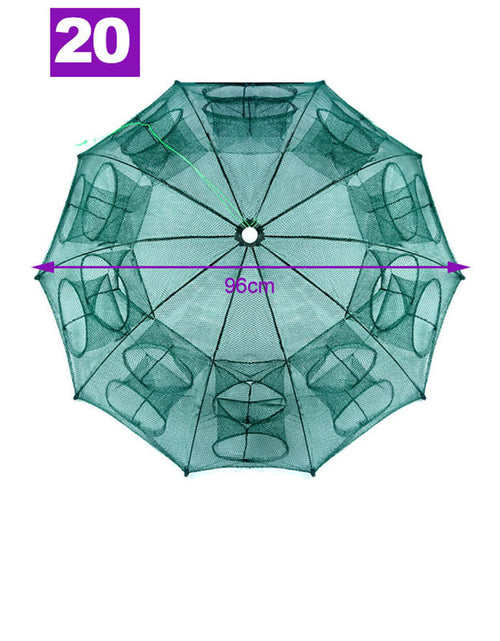 Load image into Gallery viewer, 4-20 Hole Umbrella Fishing Net Fish Umbrella Cage Automatic Folding Fish Net Hand Throw Net Fishing Cage Cover Cage Shrimp Cages
