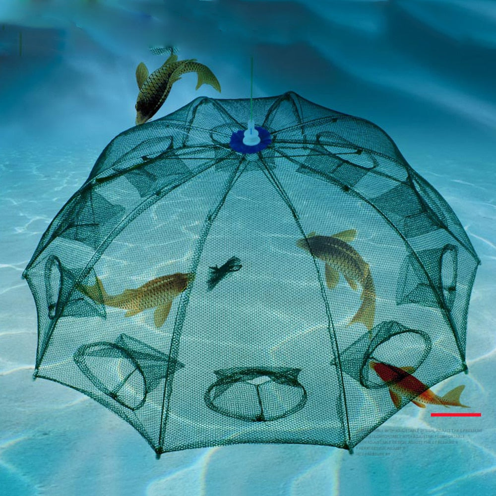 4-20 Hole Umbrella Fishing Net Fish Umbrella Cage Automatic Folding Fish Net Hand Throw Net Fishing Cage Cover Cage Shrimp Cages