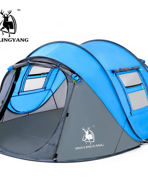 Load image into Gallery viewer, HUI LINGYANG throw tent outdoor automatic tents throwing pop up waterproof camping hiking tent waterproof large family tents
