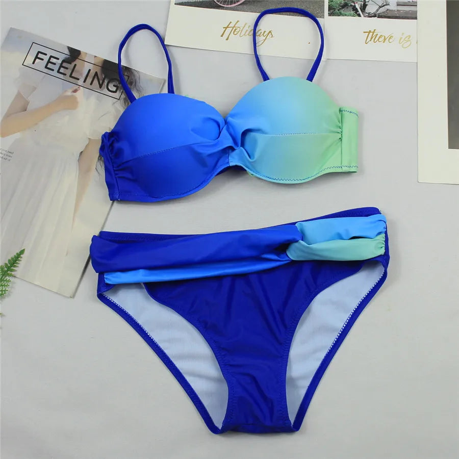 YICN New 2021 Bikinis Women Swimsuit Female Swimwear Retro Sexy Summer Push Up Bikini Set Beach Swim Wear Bathing Suits Biquini