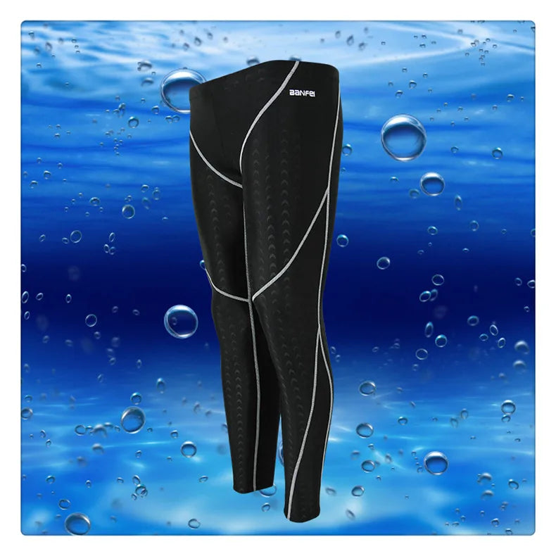 Professional Swimming Pants Men Swimwear long Swimming Trunks Man Swimsuit Men's Tights Beach Sport Swim Wear Bathing Suits