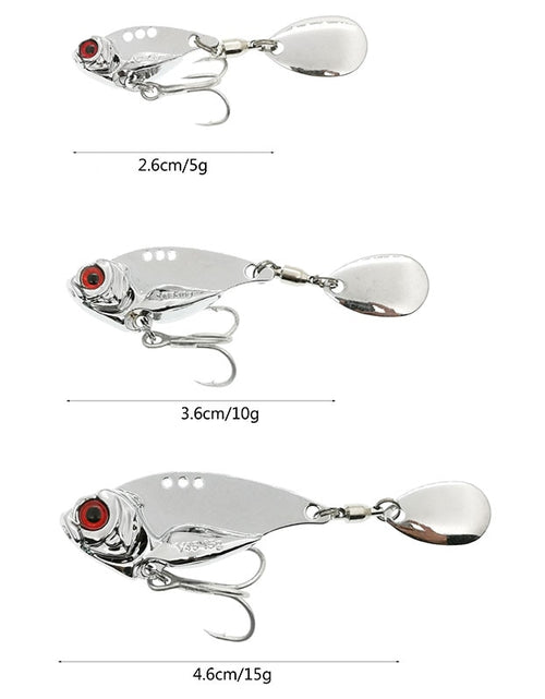 Load image into Gallery viewer, Spinner Fishing Lures Wobblers Sequin Spoon Crankbaits Artifical Easy Shiner VIB Baits for Fly Fishing Trout Pesca
