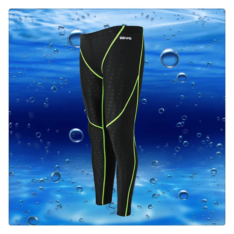 Professional Swimming Pants Men Swimwear long Swimming Trunks Man Swimsuit Men's Tights Beach Sport Swim Wear Bathing Suits