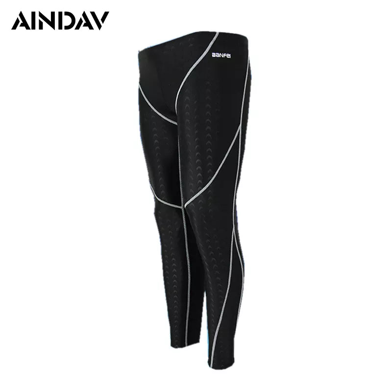 Professional Swimming Pants Men Swimwear long Swimming Trunks Man Swimsuit Men's Tights Beach Sport Swim Wear Bathing Suits