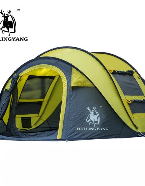 Load image into Gallery viewer, HUI LINGYANG throw tent outdoor automatic tents throwing pop up waterproof camping hiking tent waterproof large family tents
