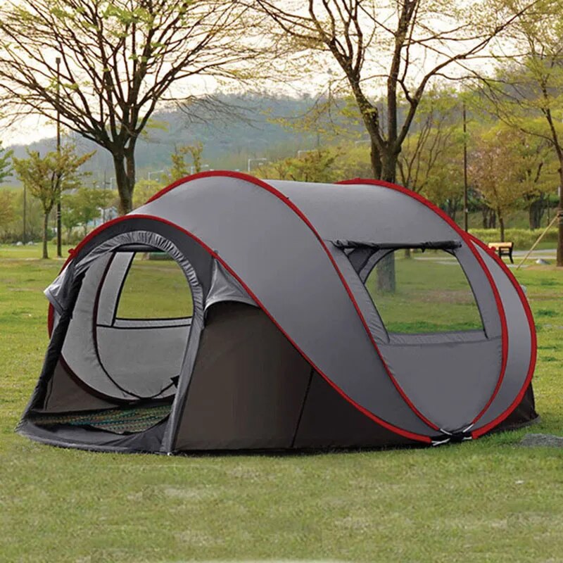 New Arrival 3-4 Person Use Ultralarge Pop Up Automatic Quick Open Beach Large Gazebo Camping Tent