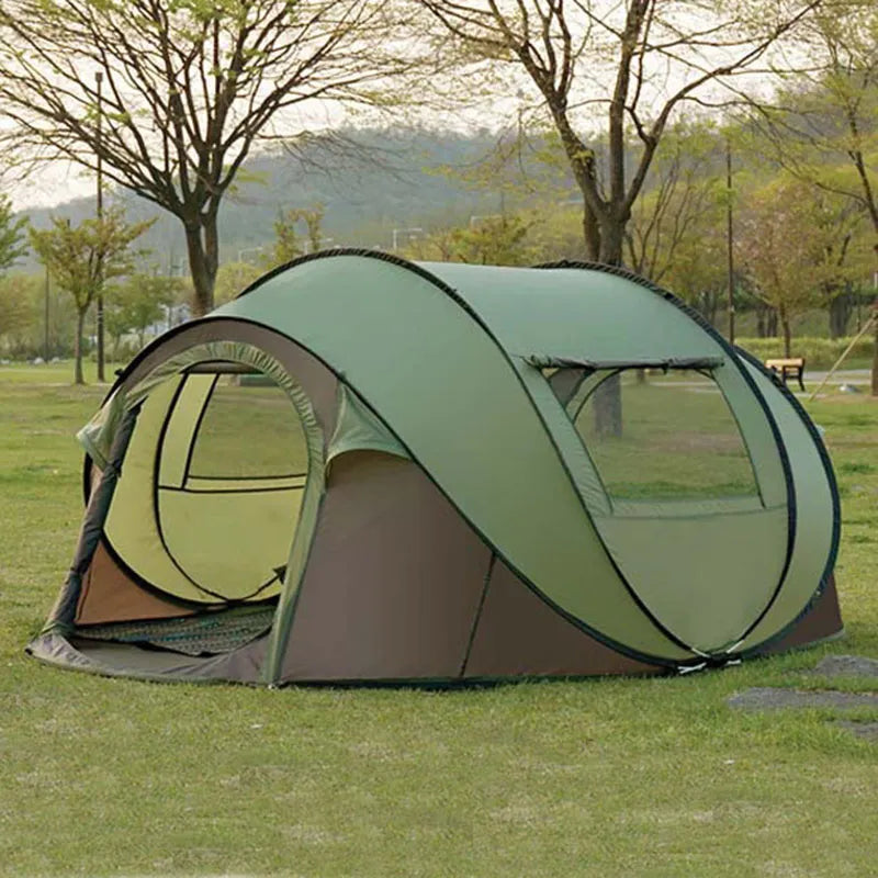 New Arrival 3-4 Person Use Ultralarge Pop Up Automatic Quick Open Beach Large Gazebo Camping Tent