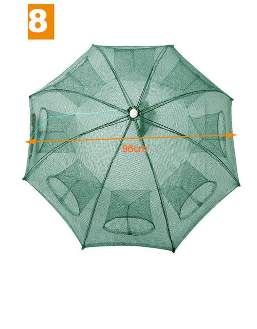 Load image into Gallery viewer, 4-20 Hole Umbrella Fishing Net Fish Umbrella Cage Automatic Folding Fish Net Hand Throw Net Fishing Cage Cover Cage Shrimp Cages
