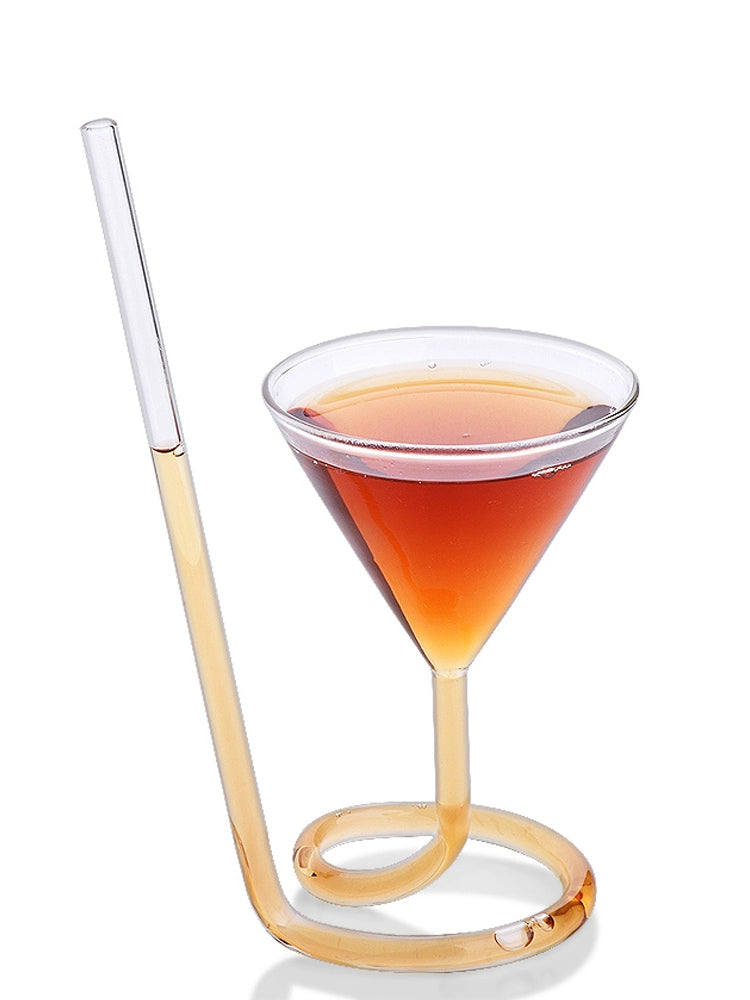 Trending Creative Rotate Matini Cocktail Glass Vampire Cup Wine Glass Long Tail Cocktail Glass Molecular Wine Glass