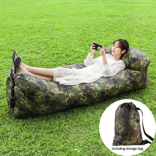 Load image into Gallery viewer, Trend Outdoor Products Fast Infaltable Air Sofa Bed Good Quality Sleeping Bag Inflatable Air Bag Lazy bag Beach Sofa 240*70cm
