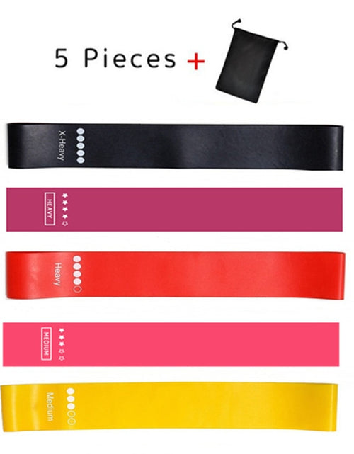 Load image into Gallery viewer, 5Pcs/Set Yoga Resistance Rubber Bands Expander Belt Bodybuilding Fitness Equipment Pilates Sport Training Workout Elastic Bands
