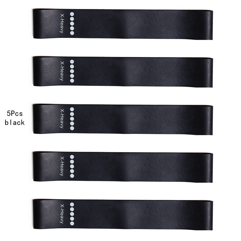 5Pcs/Set Yoga Resistance Rubber Bands Expander Belt Bodybuilding Fitness Equipment Pilates Sport Training Workout Elastic Bands