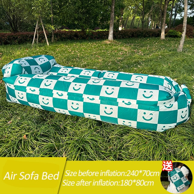 Trend Outdoor Products Fast Infaltable Air Sofa Bed Good Quality Sleeping Bag Inflatable Air Bag Lazy bag Beach Sofa 240*70cm