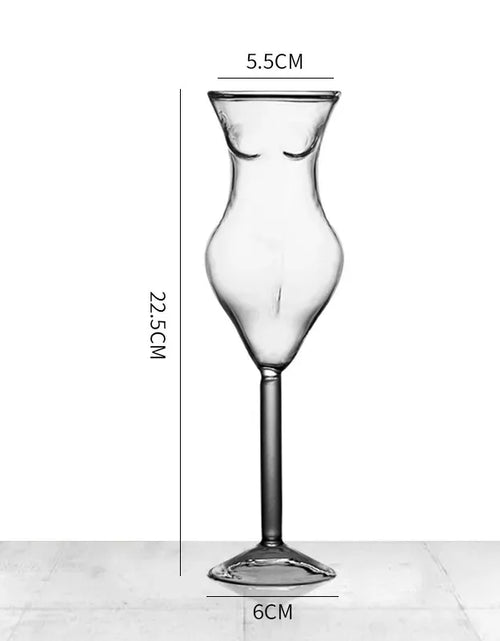 Load image into Gallery viewer, Cocktail Glass Body Shape Glass Cup Crystal Glass Wine Goblet Glass Champagne Shot Glasses Borosilicate Beauty Goblet Cup
