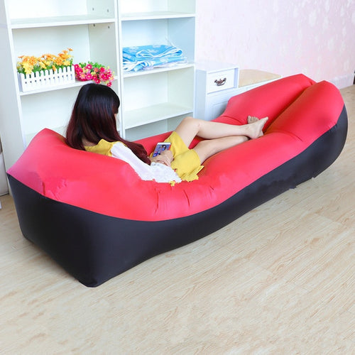 Load image into Gallery viewer, Trend Outdoor Products Fast Infaltable Air Sofa Bed Good Quality Sleeping Bag Inflatable Air Bag Lazy bag Beach Sofa 240*70cm
