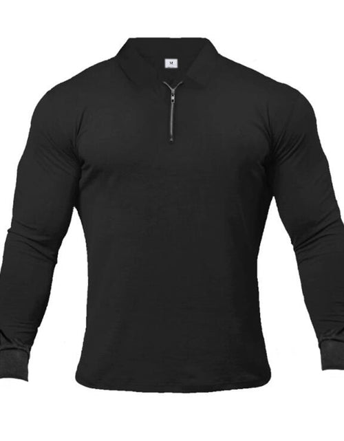 Load image into Gallery viewer, Brand Polo-Shirts Long Sleeve Male Cotton Solid Fitness Mens Slim Fit Fashion Autumn Breathable Polo Shirt
