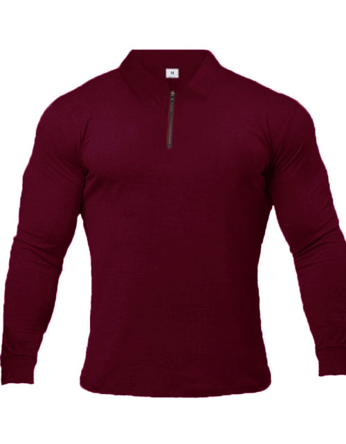 Load image into Gallery viewer, Brand Polo-Shirts Long Sleeve Male Cotton Solid Fitness Mens Slim Fit Fashion Autumn Breathable Polo Shirt
