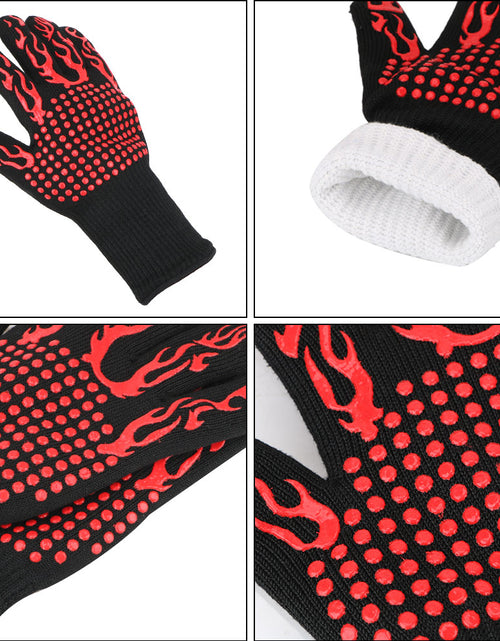 Load image into Gallery viewer, Extreme Heat Resistant 300-500 Centigrade Fireproof Microwave Oven Gloves BBQ Fire Gloves Non-slip Flame Retardant Bakeware
