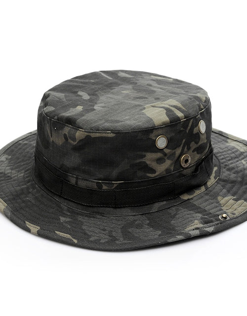 Load image into Gallery viewer, US Army Camouflage BOONIE HAT Thicken Military Tactical Cap Hunting Hiking Climbing Camping MULTICAM HAT 20 Color KA056
