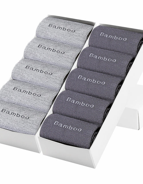 Load image into Gallery viewer, 10Pair Gift Boxed Men Bamboo Socks Brand Comfortable Breathable Casual Business Men&#39;s Crew Socks High Quality Guarantee Sox Male
