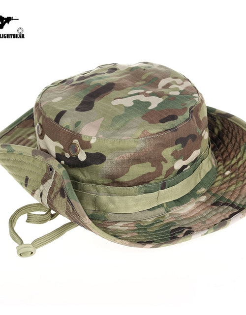 Load image into Gallery viewer, US Army Camouflage BOONIE HAT Thicken Military Tactical Cap Hunting Hiking Climbing Camping MULTICAM HAT 20 Color KA056
