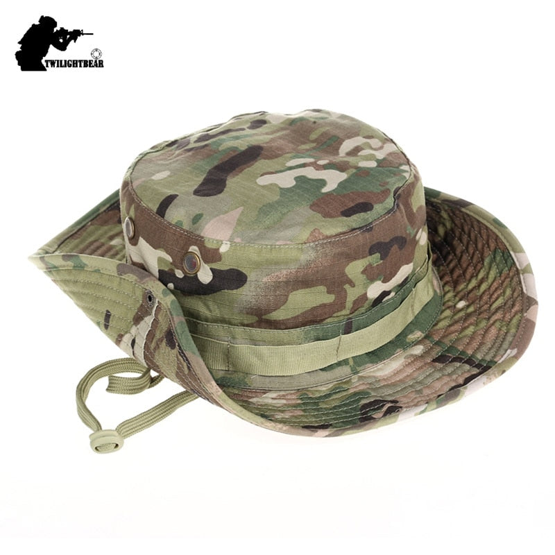 US Army Camouflage BOONIE HAT Thicken Military Tactical Cap Hunting Hiking Climbing Camping MULTICAM HAT 20 Color KA056