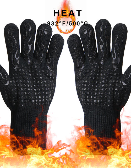 Load image into Gallery viewer, Extreme Heat Resistant 300-500 Centigrade Fireproof Microwave Oven Gloves BBQ Fire Gloves Non-slip Flame Retardant Bakeware
