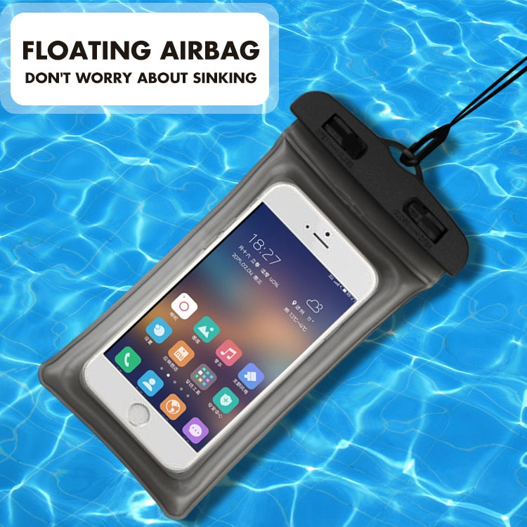 Waterproof Swimming Bag Ski Drift Diving Shoulder Waist Pack Bag Underwater Mobile Phone Bags Case Cover For Beach Boat Sports