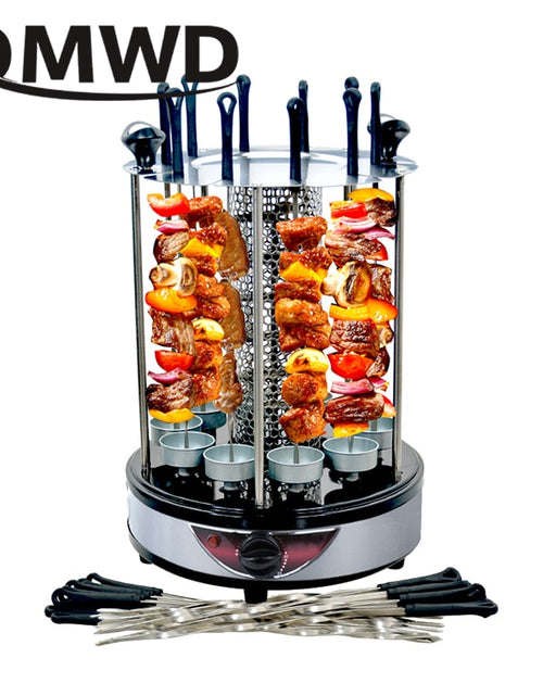 Load image into Gallery viewer, Revolving Vertical Electric Kebab Grill 6/8/10 Sticks Automatic Rotating Barbecue Smokeless BBQ Rotisserie Lamb Skewers Oven EU
