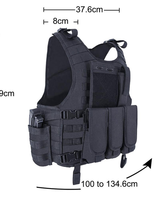 Load image into Gallery viewer, MGFLASHFORCE Molle Airsoft Vest Tactical Vest Plate Carrier Swat Fishing Hunting Paintball Vest Military Army Armor Police Vest
