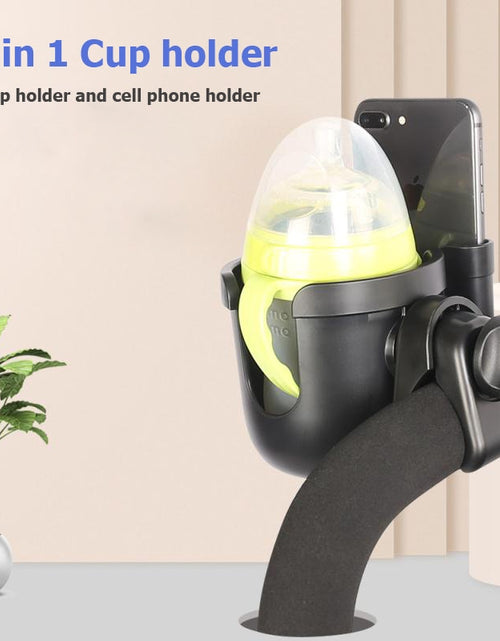 Load image into Gallery viewer, Baby Stroller Accessories coffee Cup Holder universal tricycle pram Water Bottle mobile phone and drink holder wheelchair cart
