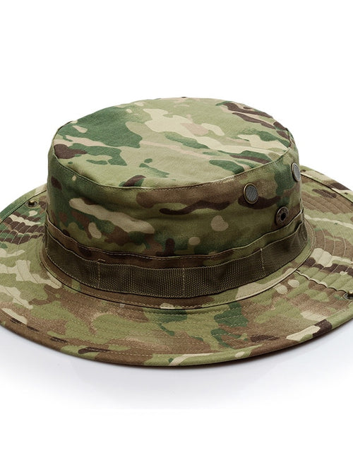 Load image into Gallery viewer, US Army Camouflage BOONIE HAT Thicken Military Tactical Cap Hunting Hiking Climbing Camping MULTICAM HAT 20 Color KA056
