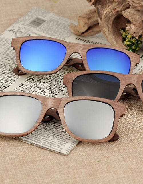 Load image into Gallery viewer, BOBO BIRD Wood Sunglasses Men Women Luxury brand wooden Fashion Vintage Sun Glasses Ladies Wooden Gift W-hAG029
