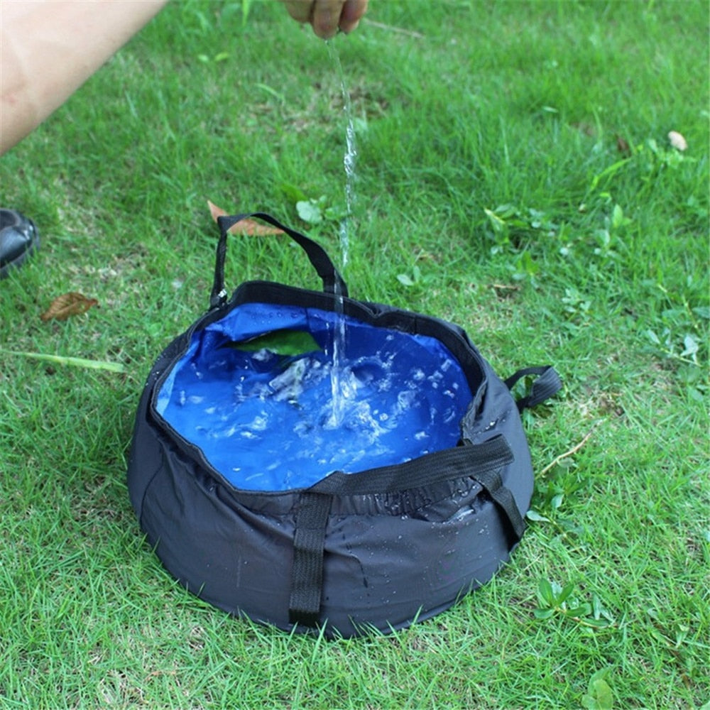 8.5L Collapsible Wash Basin Foot Washbasin Travel Fishing Hiking Outdoor Camping Protable Folding Bucket Water Container