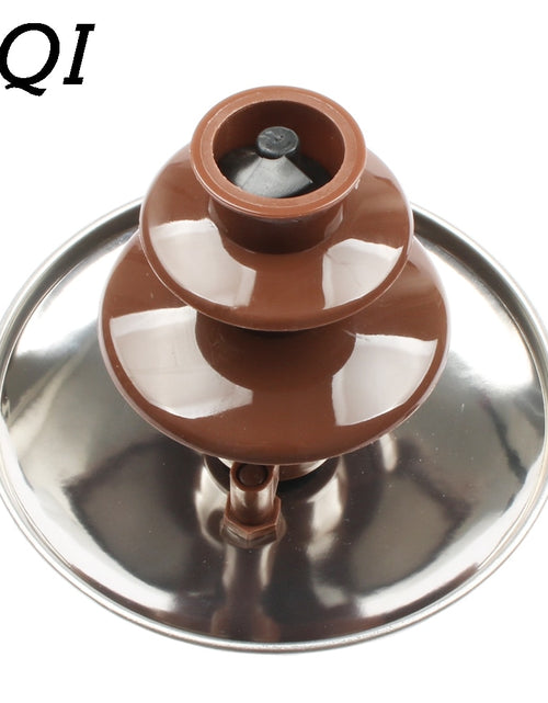 Load image into Gallery viewer, JIQI DIY 3-tier Chocolate Fountain Fondue Mini Choco waterfall machine Three Layers Children Wedding Birthday heat melts EU US
