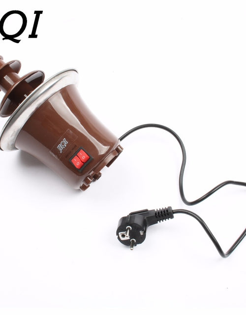 Load image into Gallery viewer, JIQI DIY 3-tier Chocolate Fountain Fondue Mini Choco waterfall machine Three Layers Children Wedding Birthday heat melts EU US
