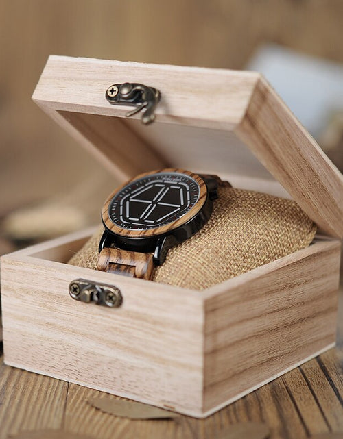 Load image into Gallery viewer, BOBO BIRD Wood Digital Watch Men erkek kol saati Night Vision Wooden Watches LED Time Display relogio masculino in Wood Gift Box
