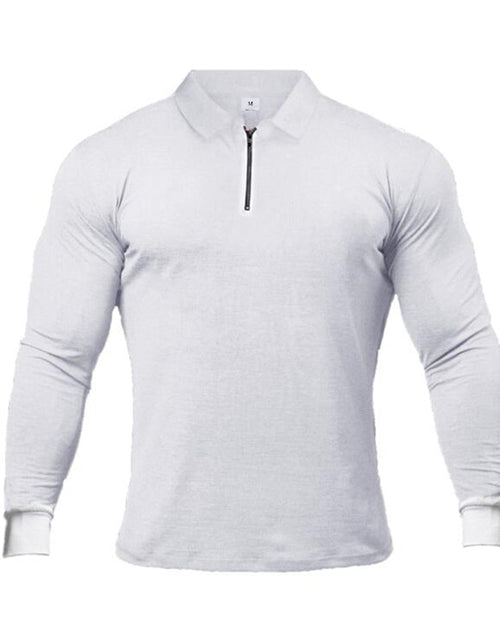 Load image into Gallery viewer, Brand Polo-Shirts Long Sleeve Male Cotton Solid Fitness Mens Slim Fit Fashion Autumn Breathable Polo Shirt
