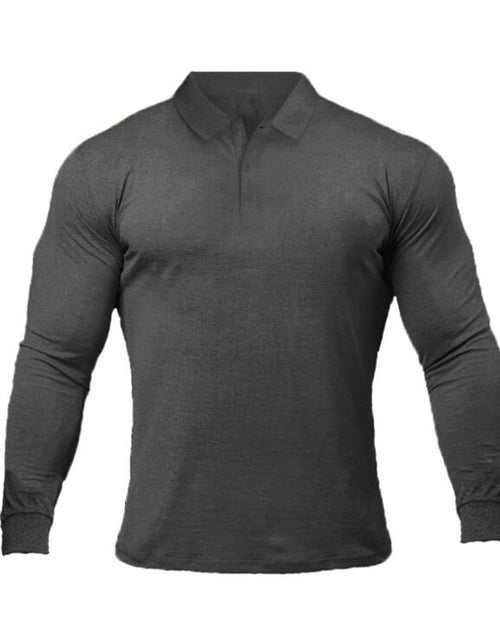 Load image into Gallery viewer, Brand Polo-Shirts Long Sleeve Male Cotton Solid Fitness Mens Slim Fit Fashion Autumn Breathable Polo Shirt
