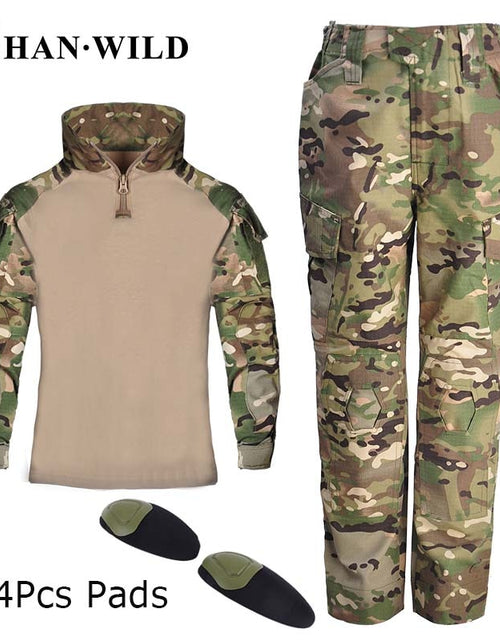 Load image into Gallery viewer, Children&#39;s Camouflage Training Clothes Suit Kids Outdoor CS Field Camping Hunting Military Combat Uniform Tactical Shirt Pants
