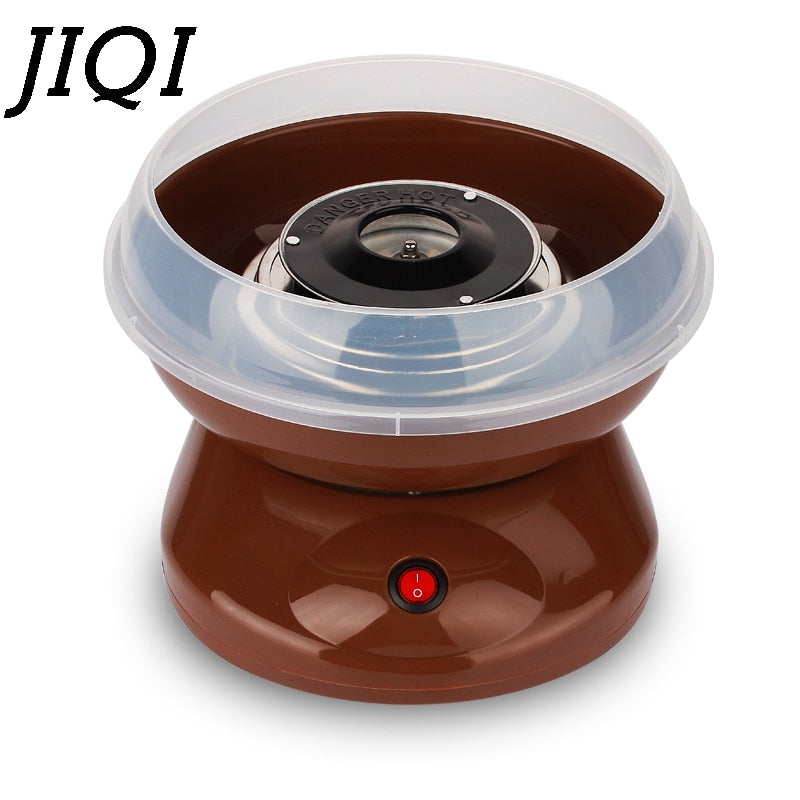 JIQI 110V/220V MINI Electric DIY Sweet Cotton Candy Maker Portable Marshmallow Cotton Sugar Fairy Floss Spun Machine EU US Plug
