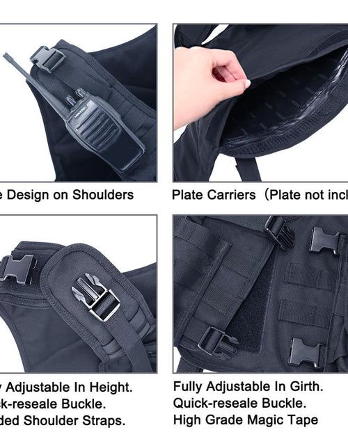 Load image into Gallery viewer, MGFLASHFORCE Molle Airsoft Vest Tactical Vest Plate Carrier Swat Fishing Hunting Paintball Vest Military Army Armor Police Vest
