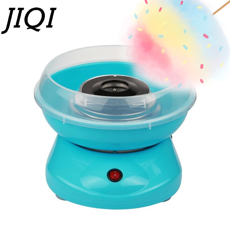 JIQI 110V/220V MINI Electric DIY Sweet Cotton Candy Maker Portable Marshmallow Cotton Sugar Fairy Floss Spun Machine EU US Plug