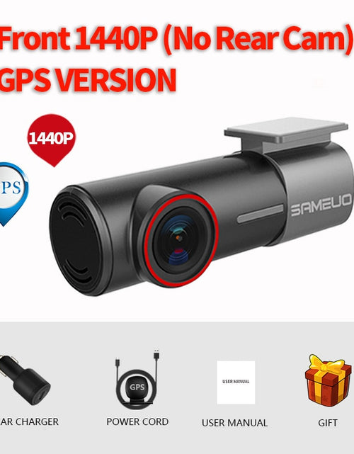 Load image into Gallery viewer, SAMEUO U700 Dash Cam Front and Rear Camera Recorder QHD 1944P Car DVR with 2 cam dashcam WiFi Video Recorder 24H Parking Monitor
