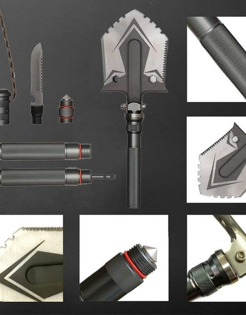 Load image into Gallery viewer, Military Folding Shovel Camping Multi-function Survival Kit Entrenching Tool Camping Multitool Hiking Emergency Adventure
