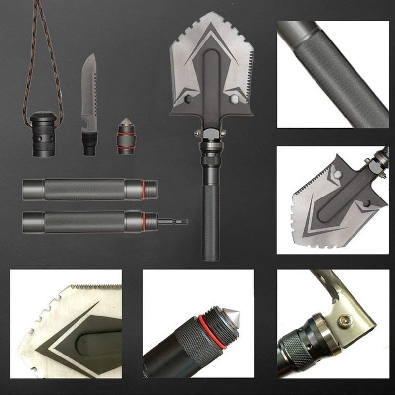 Military Folding Shovel Camping Multi-function Survival Kit Entrenching Tool Camping Multitool Hiking Emergency Adventure