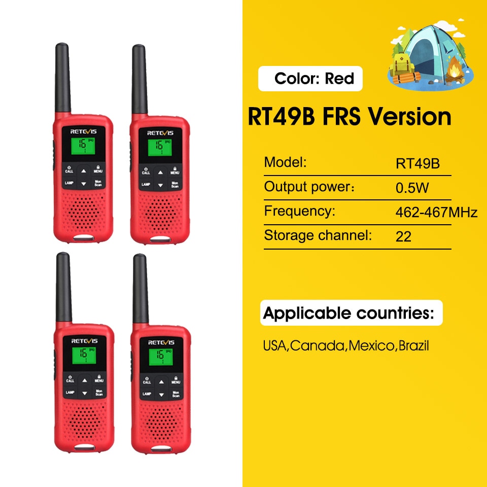 Retevis RT649B Walkie Talkie 2 or 4 pcs PMR446 Walkie-talkies 1.8km for Motorola Two-way radio Hunting Fishing Rechargeable VOX