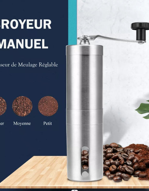 Load image into Gallery viewer, Manual Coffee Grinder Mini Stainless Steel Hand Handmade Coffee Bean Grinders Mill Foamer Kitchen Tool Coffee Accessories
