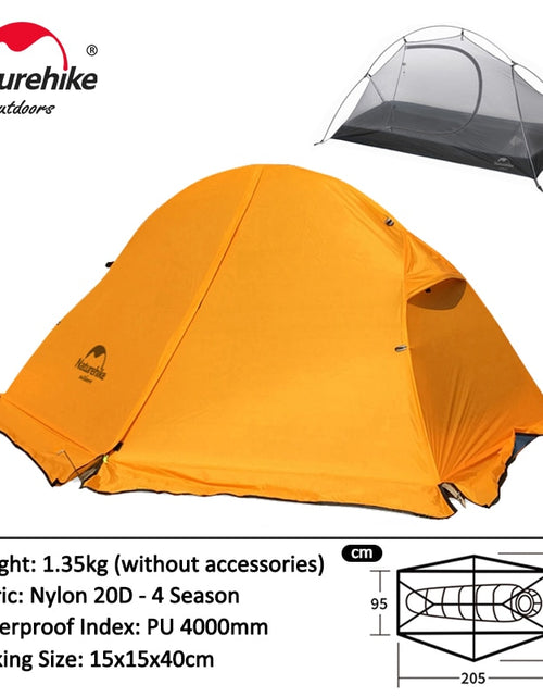 Load image into Gallery viewer, Naturehike Cycling Tent 1 Person Ultralight Backpacking Tent Double Layer Fishing Beach Tent Outdoor Travel Hiking Camping Tent
