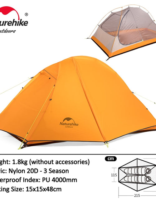 Load image into Gallery viewer, Naturehike Cycling Tent 1 Person Ultralight Backpacking Tent Double Layer Fishing Beach Tent Outdoor Travel Hiking Camping Tent
